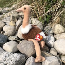 TY Beanie Baby Stretch the Ostrich Plush 11 inch Stuffed Animal Toy