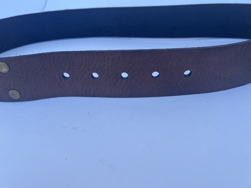 NWT Vintage 90s Y2k Lucky Brand patchwork leather belt brass buckle sz 32 boho - Picture 10 of 15