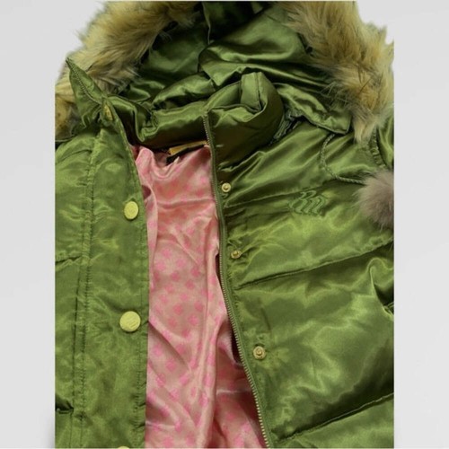 Women's Rocawear Shiny Avocado Faux Fur Jacket NWT - Picture 6 of 10