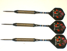 Steel Tip Darts, New 22 Gram Brass with Aluminum Shafts, N.O.S. 3803