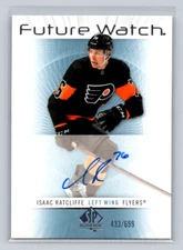 2022-23  SP Authentic #RFWA-IR Isaac Ratcliffe (RC) -Retro FWatch Auto 433/699
