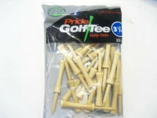 Pride Golf Tee, 3-1/4-Inch Stepdown Tee, 25 Count, Natural