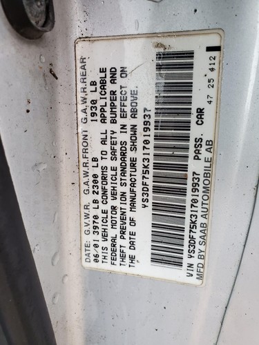 1999-2006 SAAB 9-3 DICE Dash Integrated Control Electronics Control Module - Picture 2 of 2