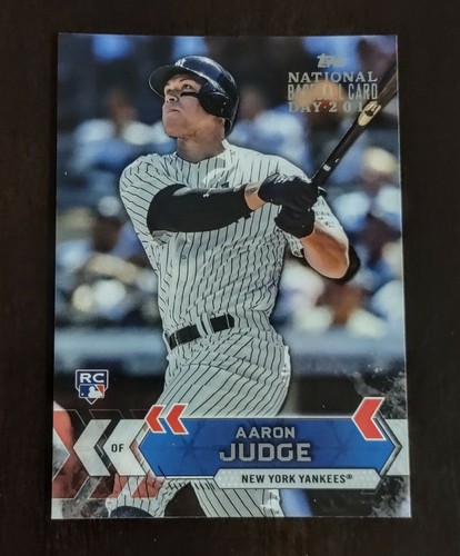 Aaron Judge seltene RC 2017 TOPPS nationale Baseballkarte Tag Veröffentlichung #NYY2 neuwertig