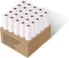50 Rolls Blank Thermal Paper 2 1/4" x50' For POS Receipt Cash Register Printer 