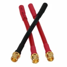 5mm Jack Banana to 8mm Plug Bullet RC Motor Control ESC 10AWG 4" Extension Cable