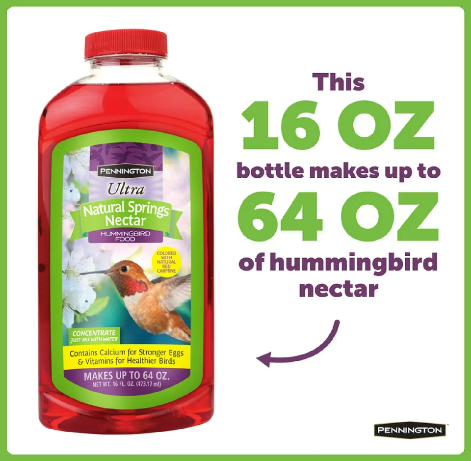 Pennington Natural Springs Hummingbird Food, Liquid Concentrate Nectar