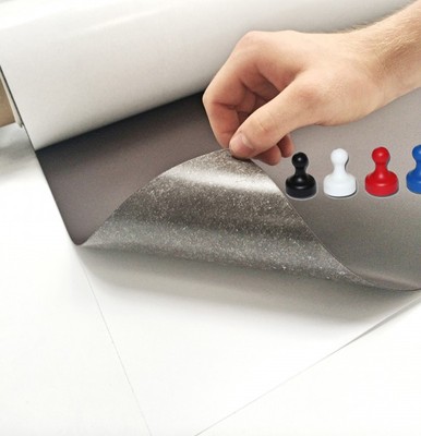 Eisenfolie - Ferrofolie 620mm x 1000mm x 0,4mm selbstklebend - Haftgrund für Mag