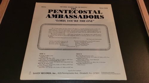 Pentecostal Ambassadors Lord, You're The One Vinyl LP 1982 - Picture 2 of 3