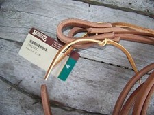 SCHUTZ BROTHERS Leather Buckle End Western Split Reins ~ 3/4