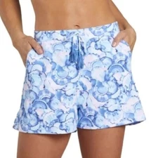 Tommy Bahama Womens Blue Tropical Monday Island Cays Cover Up Shorts Sz XL New