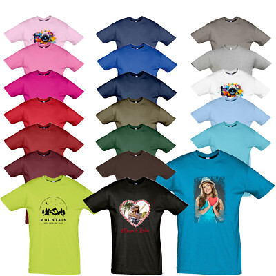 T-Shirt bedrucken, einseitig oder beidseitig bedruckt - mit Foto, Text oder Logo