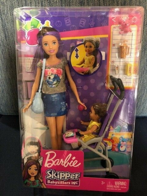 barbie babysitter stroller set