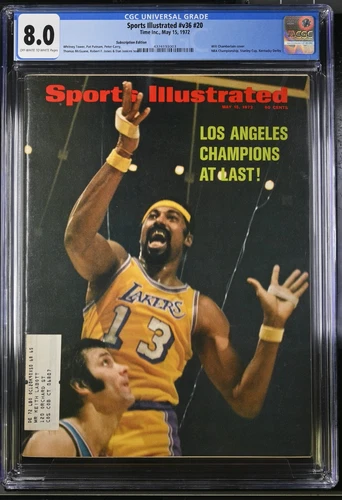 Wilt Chamberlain Sports Illustrated CGC 8.0 May 15th 1972 Lakers Warriors
