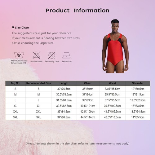 Men Leotard Athletic Bodysuit Fitness Singlet One Piece Shapewear Base Swimsuit - Picture 30 of 69