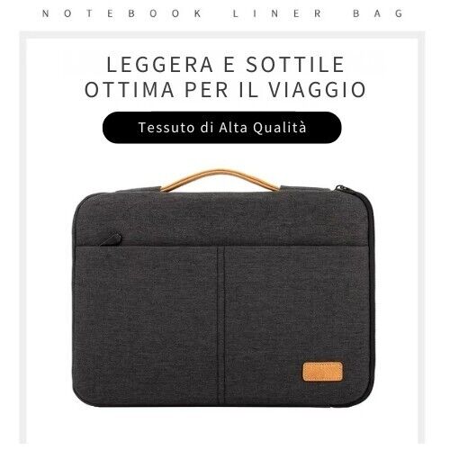 BORSA PER LAPTOP Custodia Porta PC Notebook 15,6 Pollici Impermeabile Antiurto . - Foto 1 di 8