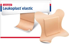 Leukoplast Elastic Fabric Adhesive Latex Free Bandages 4-Wing 3" X 3 (50 in Box)