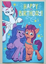 Happy Birthday / Little Pony Greeting Card (incl. Envelope 5×7")
