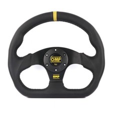 Volante deportivo plano de cuero pvc estilo OMP D 320 mm #Y