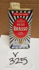 VINTAGE BRASSO METAL POLISH CAN 8OZ  EMPTY CAN