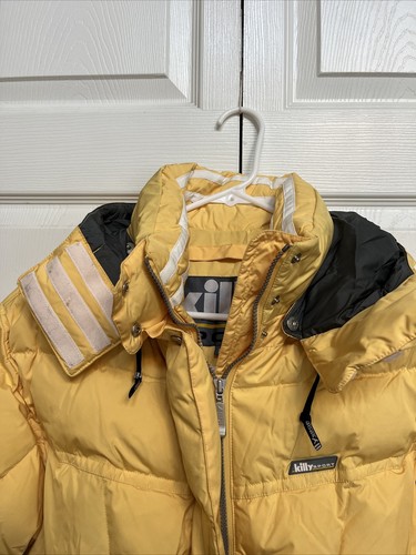 KILLY SPORT Women's Yellow Ski Jacket With Hood Size Medium Puffer Snow - 第 3/15 張圖片