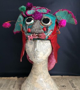 Antique Chinese silk dragon hat
