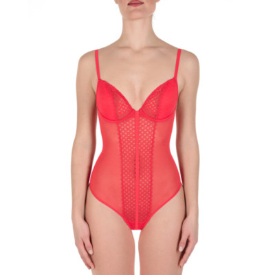 La perla Bodysuit Color: Red Size: 36B 906406B 35 UK