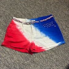 lei Ashley Lowrise Bermuda Shorts 5 Red/White...