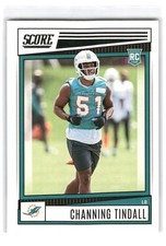 Channing Tindall 2022 Score FOOTBALL #355 Miami Dolphins Rookie RC