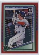 2025 Panini Donruss Optic Rated Prospects Red Prizm 47/99 James Triantos 0s55
