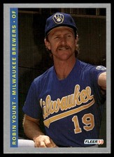 Robin Yount 1993 Fleer #65 Milwaukee Brewers MLB READ FREE SHIPPING AutographDen