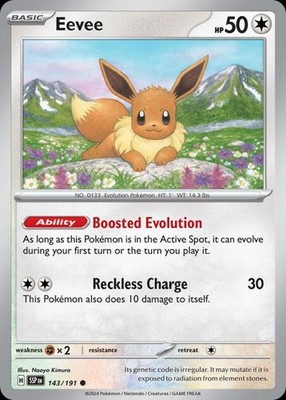 Eevee - SVSUS 143 Pokemon - Light Play