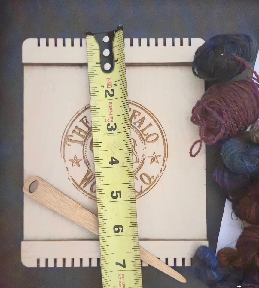 Telar de madera The Buffalo Wool Co Stash Blaster 2 madejas lana de búfalo 20 yardas Ea Foto 2 de 4