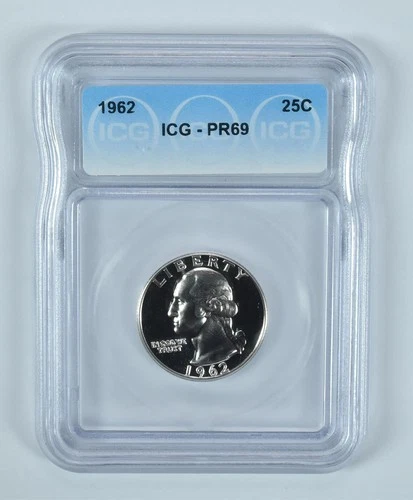 1962 Washington Quarter PR69 ICG *7272