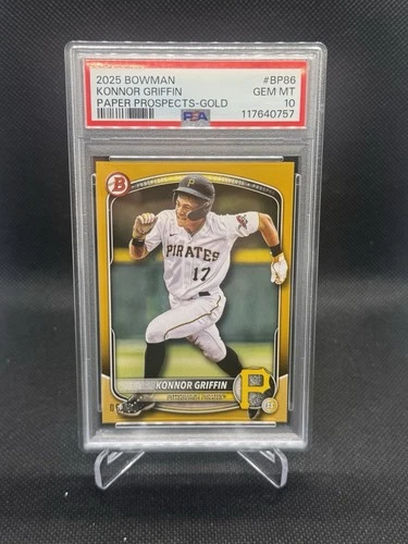 Konnor Griffin Bowman Chrome prospect Gold #BP86 /50 PSA 10
