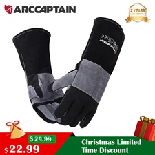 Animal Handling Gloves Leather Sleeve Bite Proof Dog Cat Bird Reptile Protection