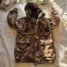Boys Med 10/12 Magellan Outdoors Camo Jacket Fleece Lined Hunt Hike Warm