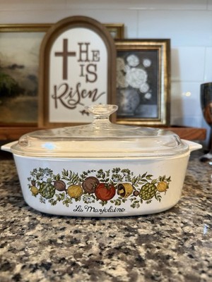 CorningWare Spice of Life 2 Quart Dish with PYREX Lid A-2-B  La Marjolaine