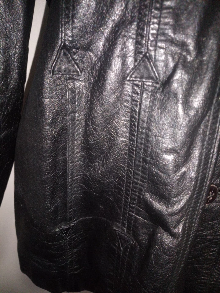 Abrigo de cuero para mujer Hong Kong Montgomery Ward The Tannery talla 17/18 de colección años 70  Foto 4 de 4