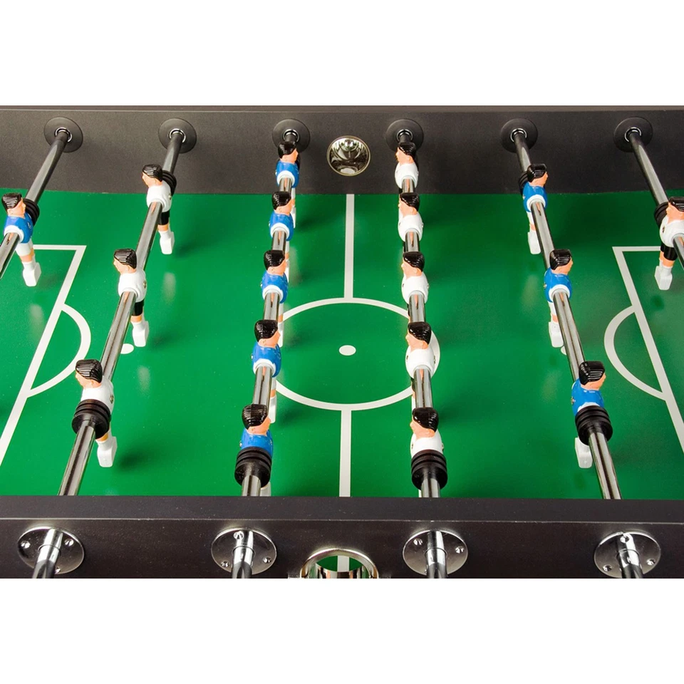 GAMES PLANET® Profi Tischfussball Leeds Kicker schwarz - Bild 4 von 4