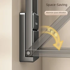 Wall Mounted Clothes Drying Rack With Suction Cups Foldable U Shape Design