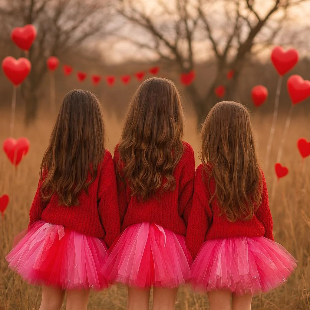 Falda tutú de San Valentín para niñas