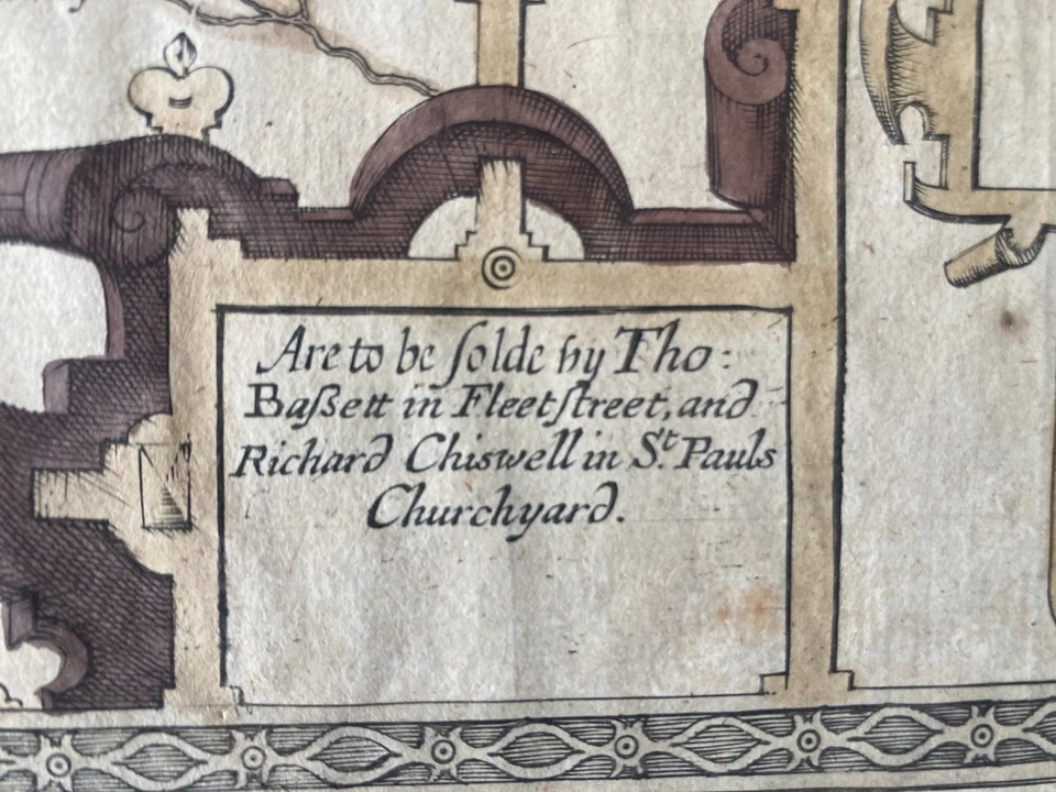 Surrey Described, c1676, John Speed, Original Antique Map - Image 3 of 4