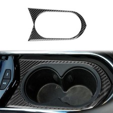 Carbon Fiber Look Center Console Cup Holder Cover Trim For Cadillac ATS 2013-19