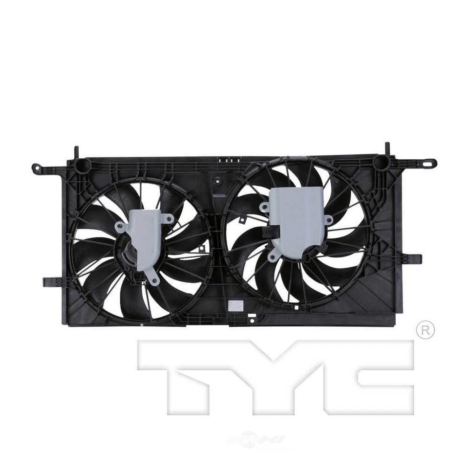 Conjunto de ventilador de radiador y condensador doble TYC 620770 Foto 2 de 4