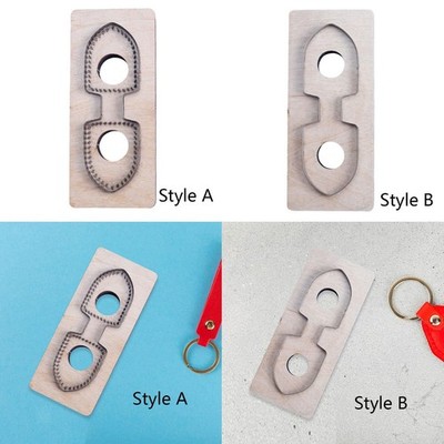 Leather Cutting Die Punching Template Key Rings DIY Wooden Cutter for