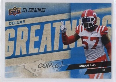 2024 Upper Deck CFL CFL Greatness Deluxe 30/250 Micah Awe #95 0s1c