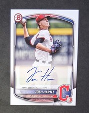 Josh Hartle 2025 Bowman Autograph Auto BPA-JH Cleveland Guardians