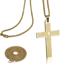 Cross Pendant for Car Rear View Mirror, Car Rearview Hanging Cross Gold 