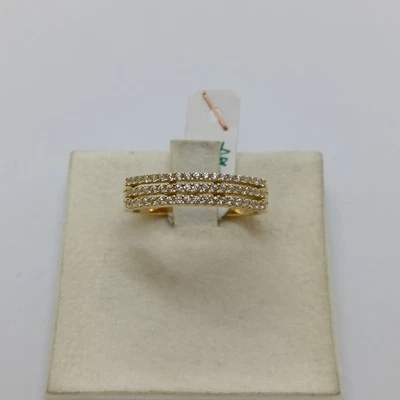 Bague Femme Veretta Avec Zirconium En Or Jaune 18KT 4 Grammes (8385) N16 - Photo 1/4
